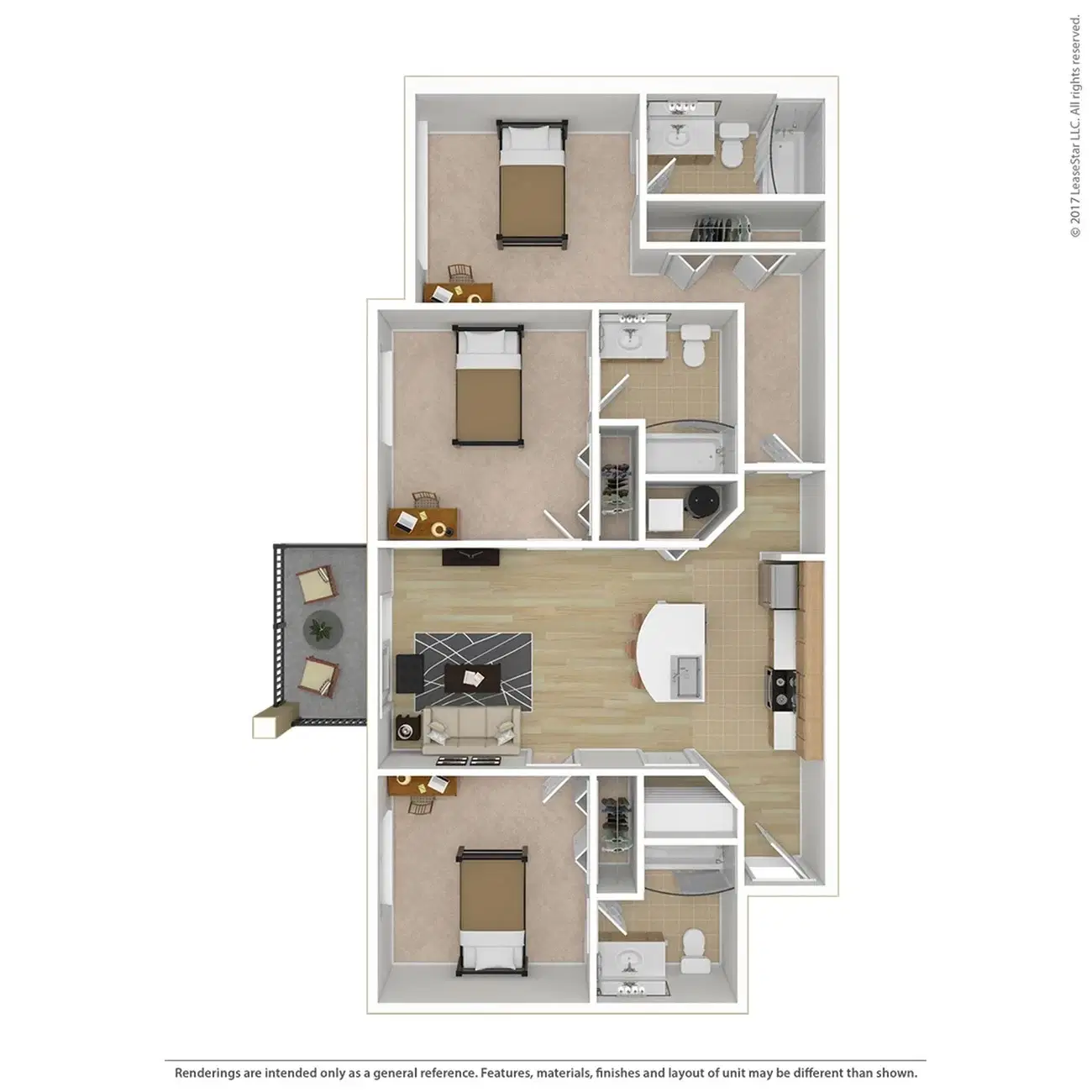 Campus Court Lexington, Lexington – 3 Bed, 3 Bath Campus Court