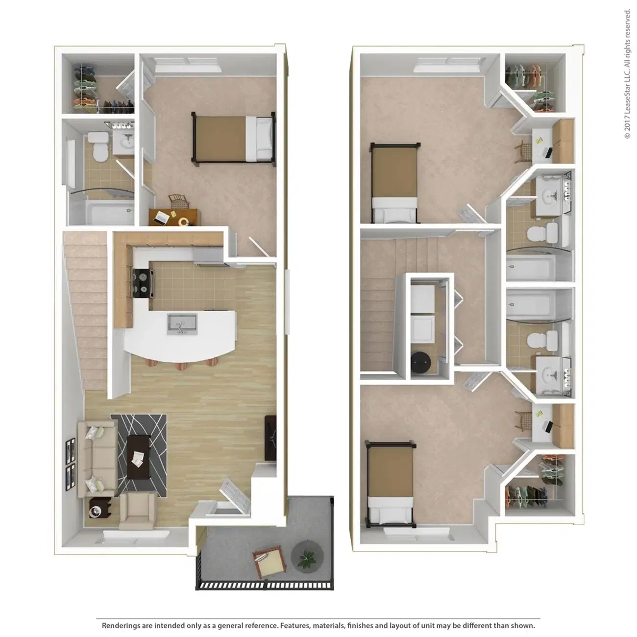 Campus Court Lexington, Lexington – 3 Bed, 3 Bath Townhome Deluxe Renovated