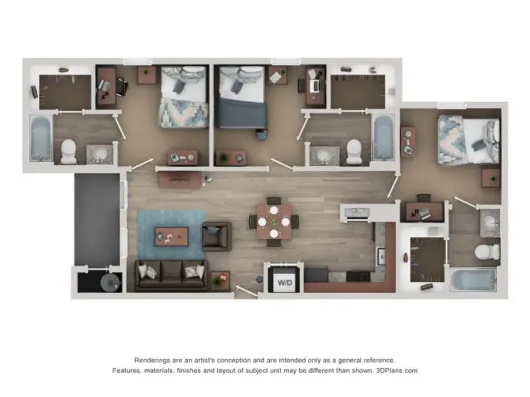 Flatts at South Campus, Oxford – 3 Bedroom 3 Bathroom | C1