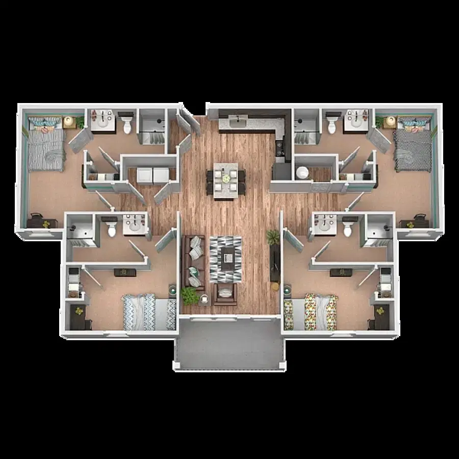 University Orchard at Salisbury, Salisbury – Room in 4 Bedroom 4 Bathroom | Deluxe