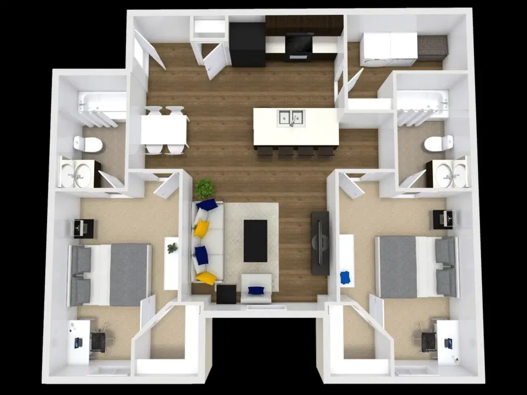 University Edge, South Bend – 2 Bedroom 2 Bathroom