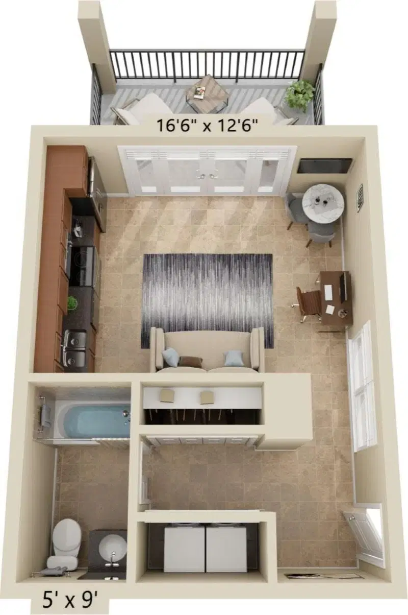 Upper Westside Apartments, Gainesville – Studio