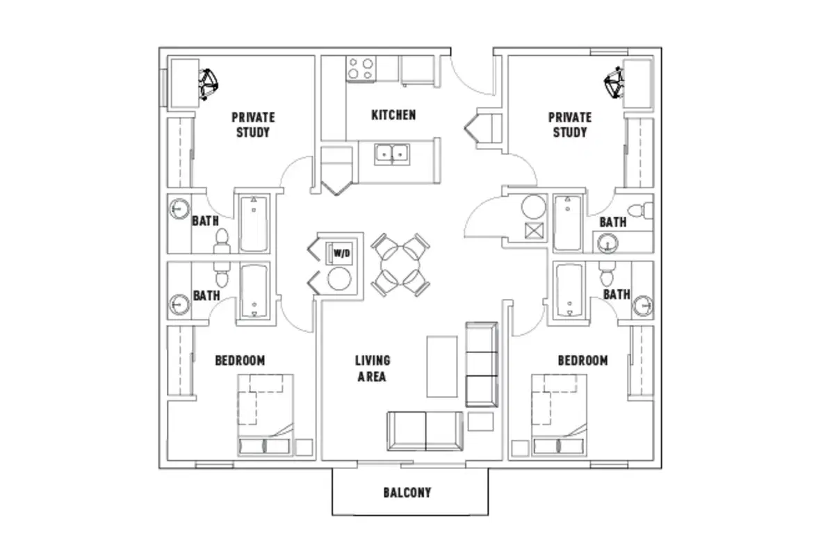 Entrada Real, Tucson – 2 Bed - 2 Bath Norte w/ Private Study