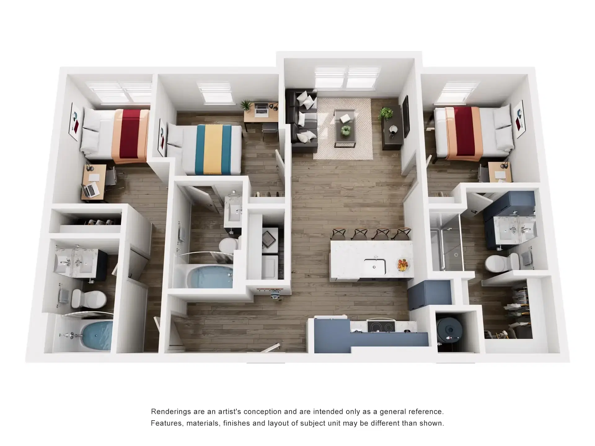 Global College Station, College Station – 3 Bedroom 3 Bathroom | C1