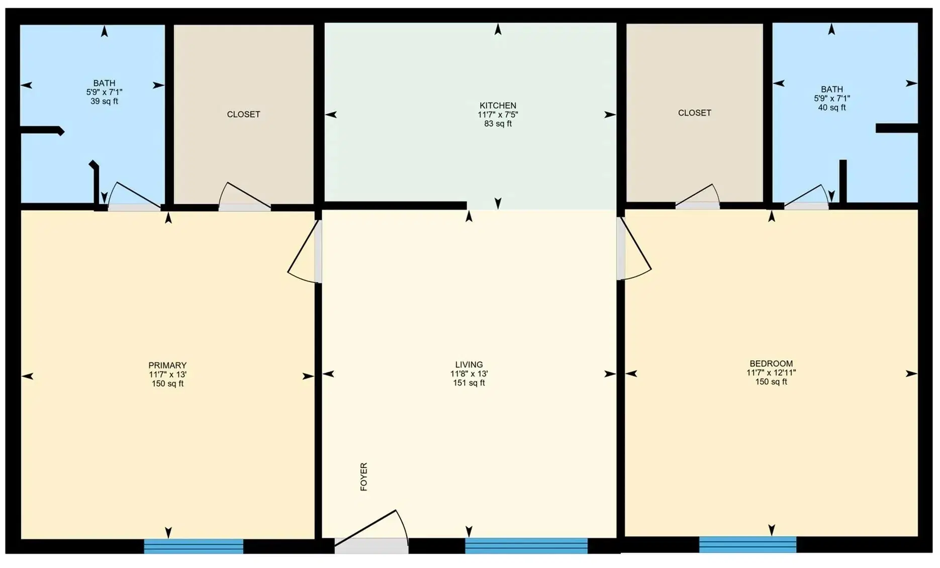 University Place, Denton – 2 Bedroom 2 Bathroom | B2