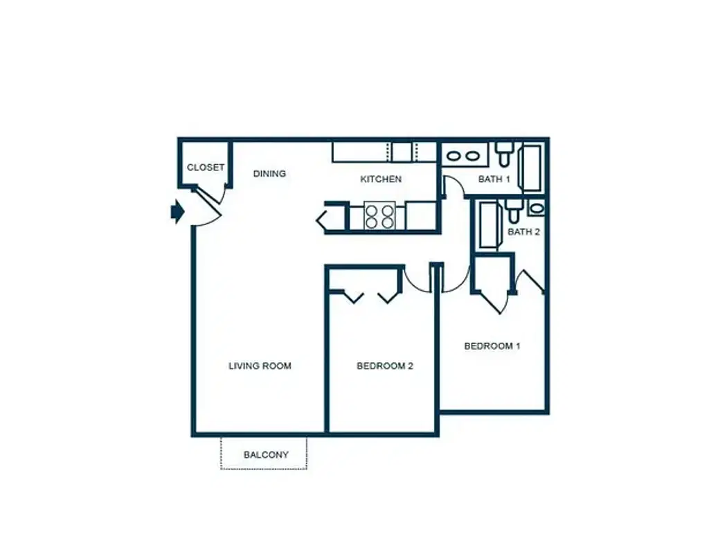 Launch, West Lafayette – 2 Bed 2 Bath | 2C
