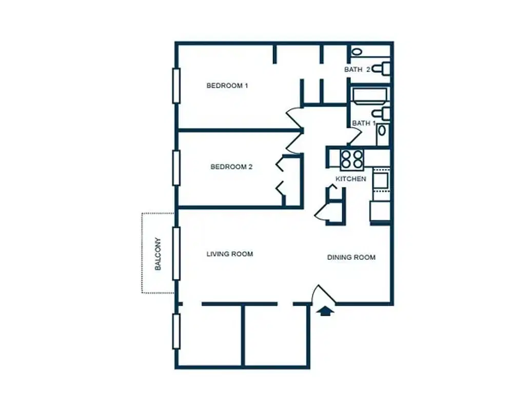 Launch, West Lafayette – 2 Bed 2 Bath | 2D