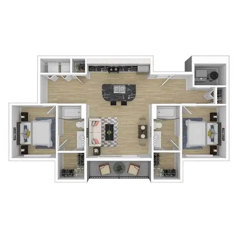 The Harbor, Johnson City – 2 Bedroom 2 Bathroom
