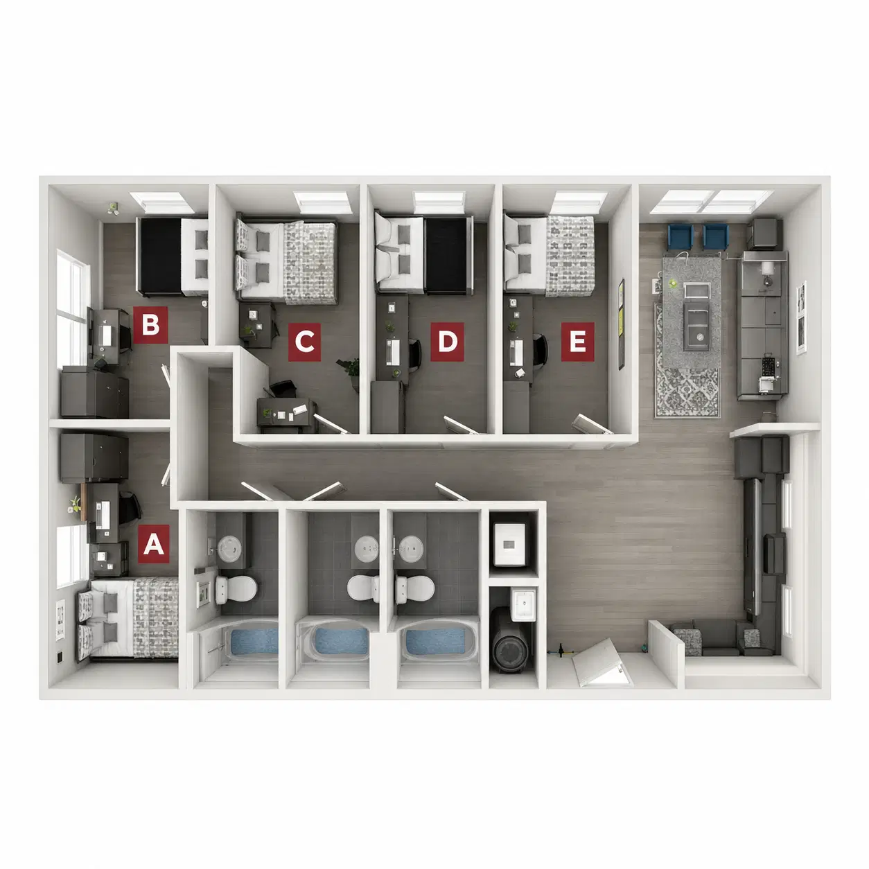 Yugo Echelon, State College – Room in a 5 Bedroom 3 Bathroom | Elm E1A