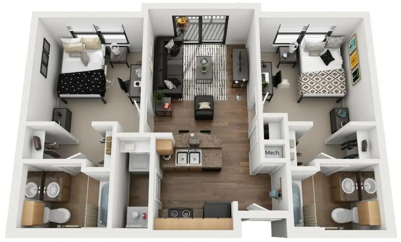 Republic At Sam Houston, Huntsville – 2 Bedroom 2 Bathroom