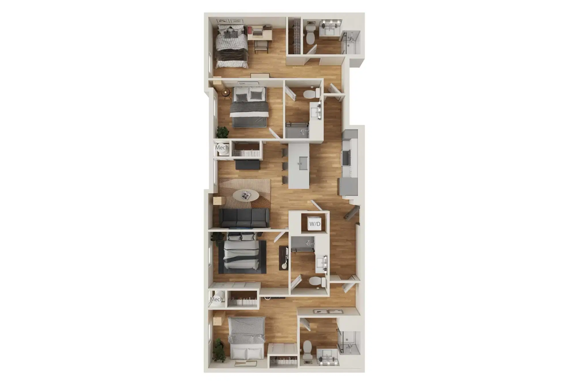 Intro Columbus, Columbus – 4 Bedroom 4 Bathroom | D4
