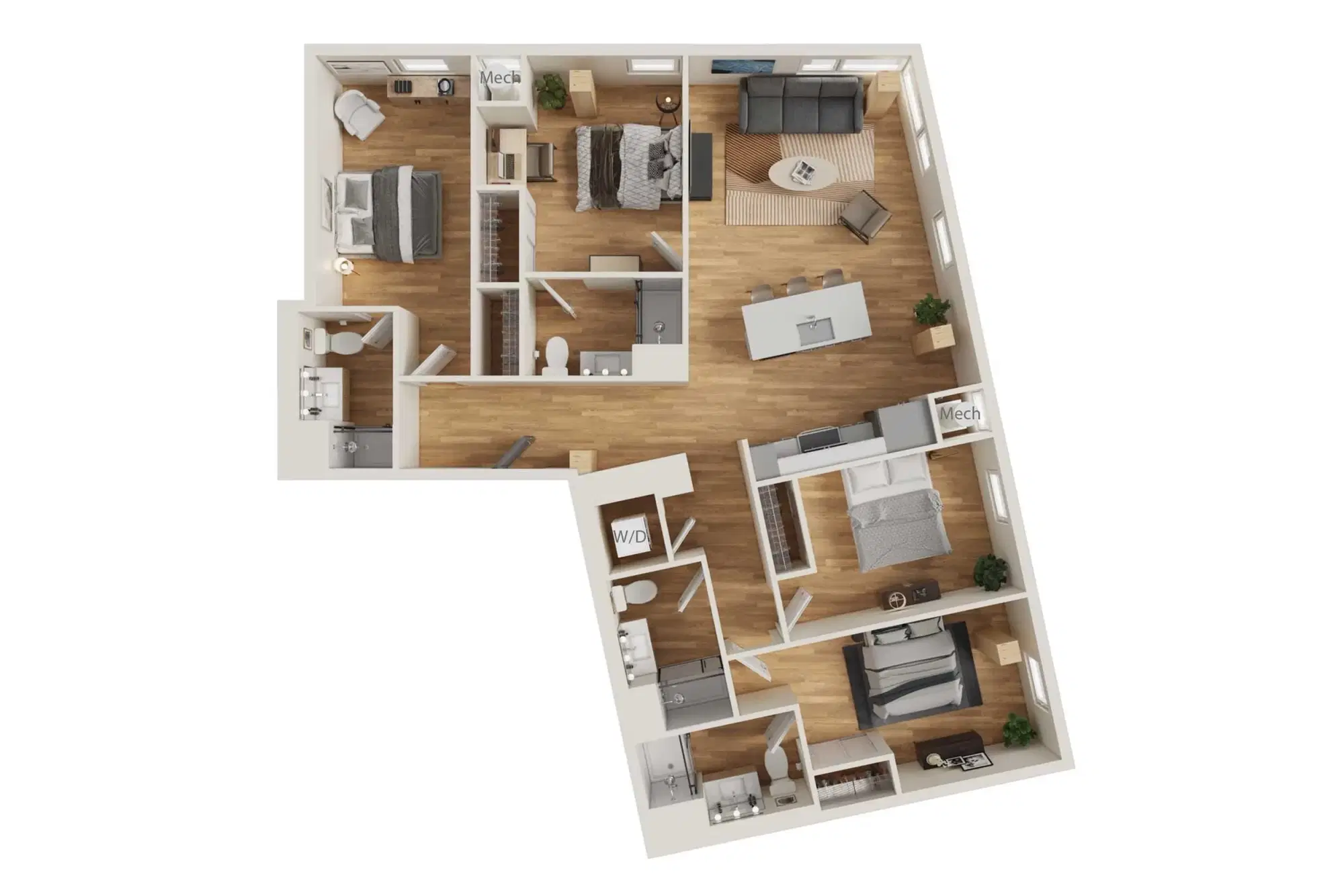 Intro Columbus, Columbus – 4 Bedroom 4 Bathroom | D5