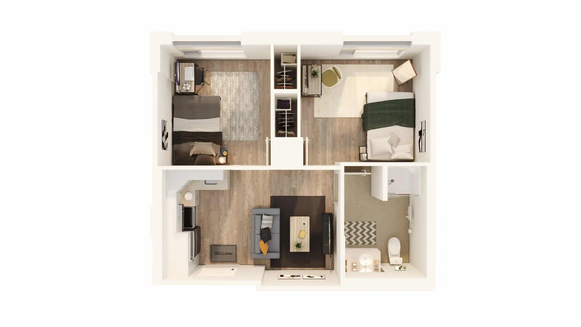 The Quad at York, Toronto – 2 Bed 1 Bath | 2-1B2
