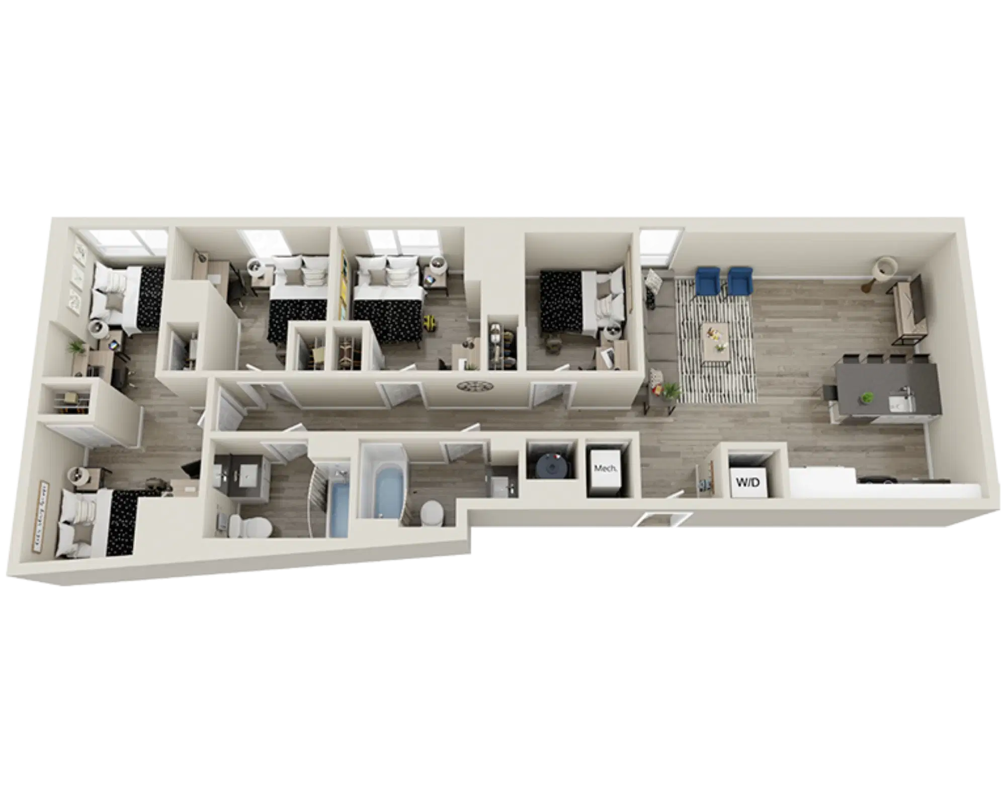 The Mark, Los Angeles – Room in 4 Bedroom 2 Bathroom | D1