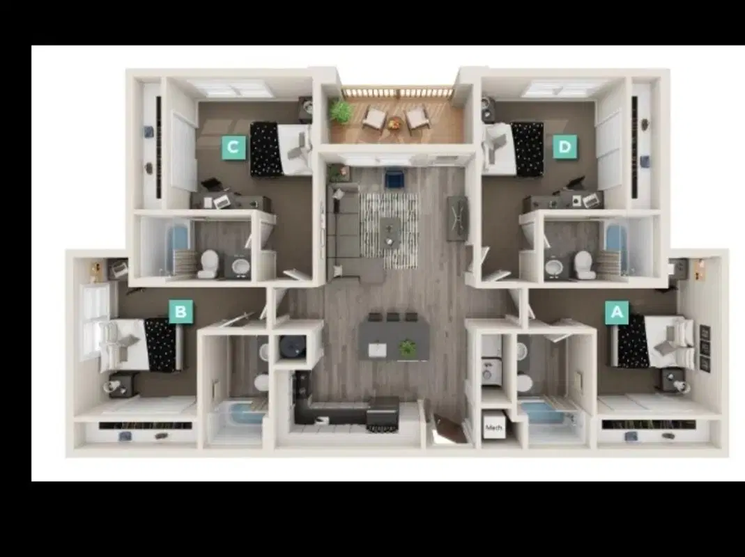 Yugo Pavilion, Kennesaw – Room in a 4 Bed 4 Bath | Garden D1 ALT-4x4