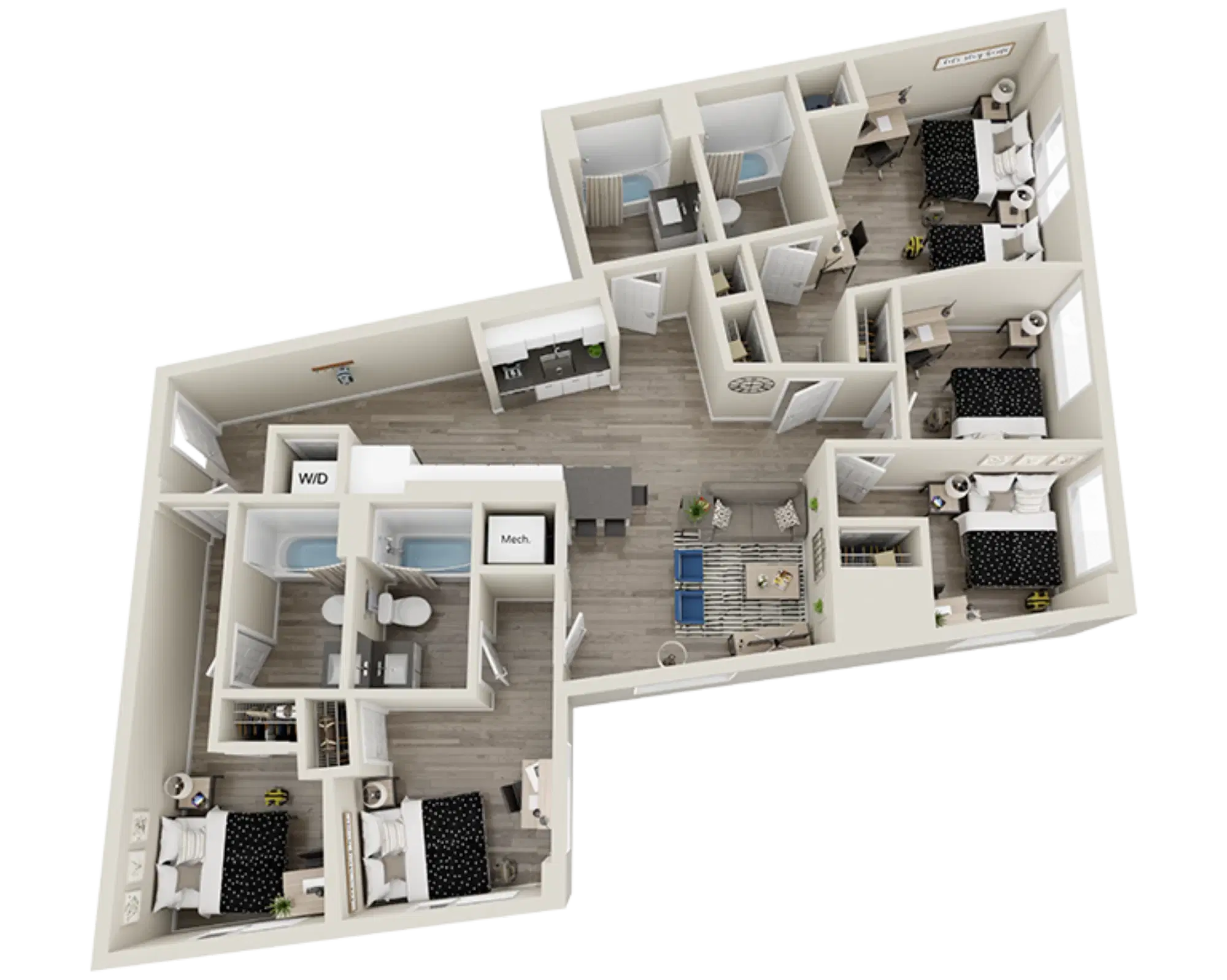 The Mark, Los Angeles – Room in 5 Bedroom 4 Bathroom | E1