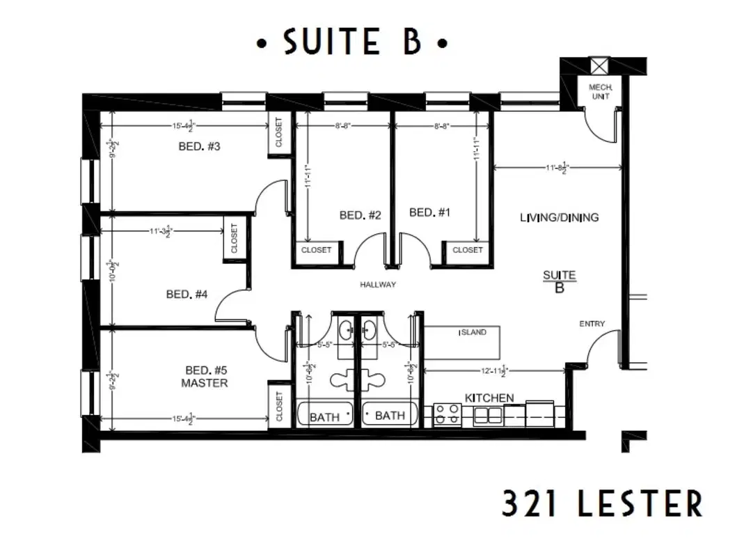 Lester Lofts, Waterloo – 5 Bed 2 Bath | Suite B