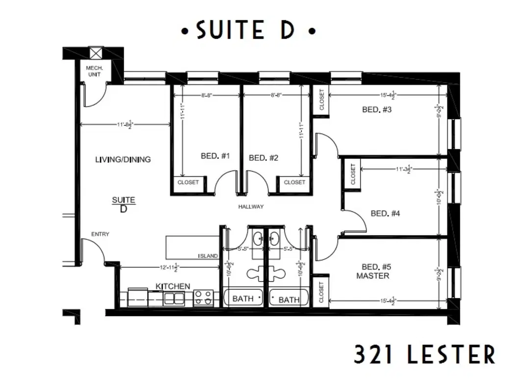 Lester Lofts, Waterloo – 5 Bed 2 Bath | Suite D