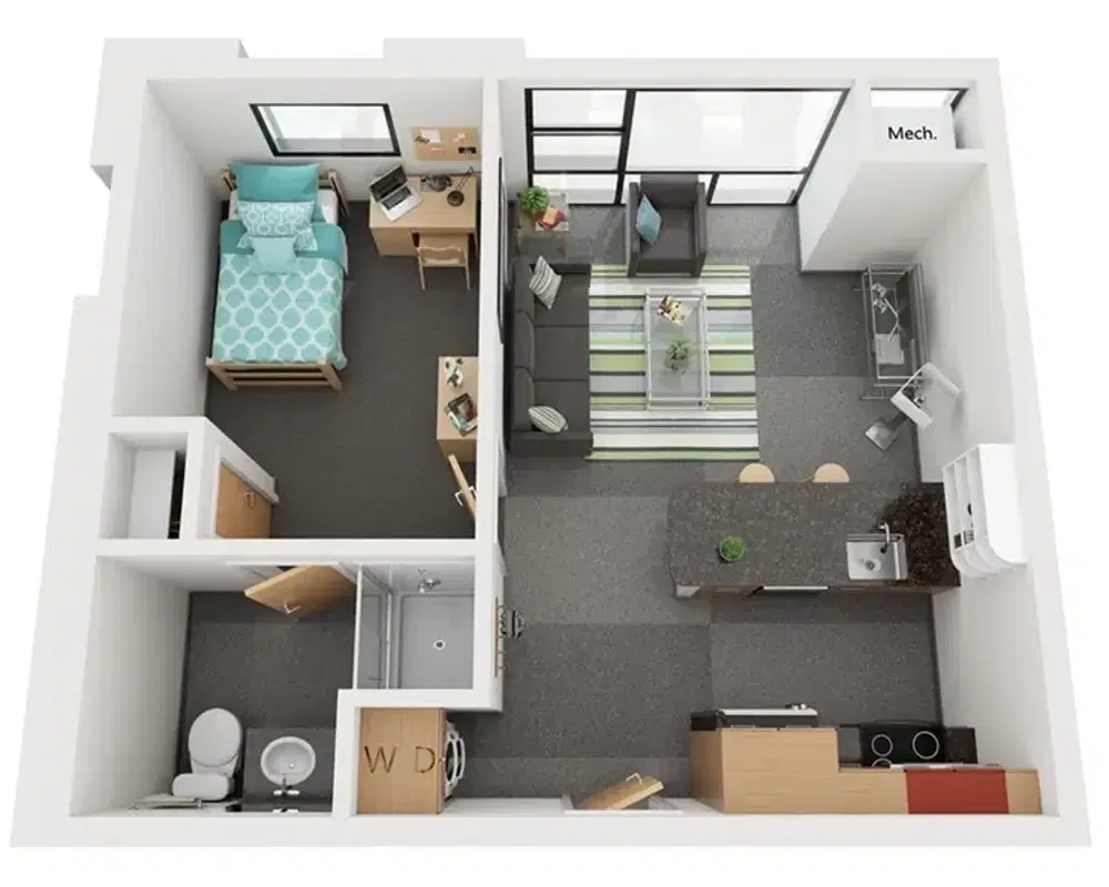 Z West, Ann Arbor – 1 Bed 1 Bath | A1
