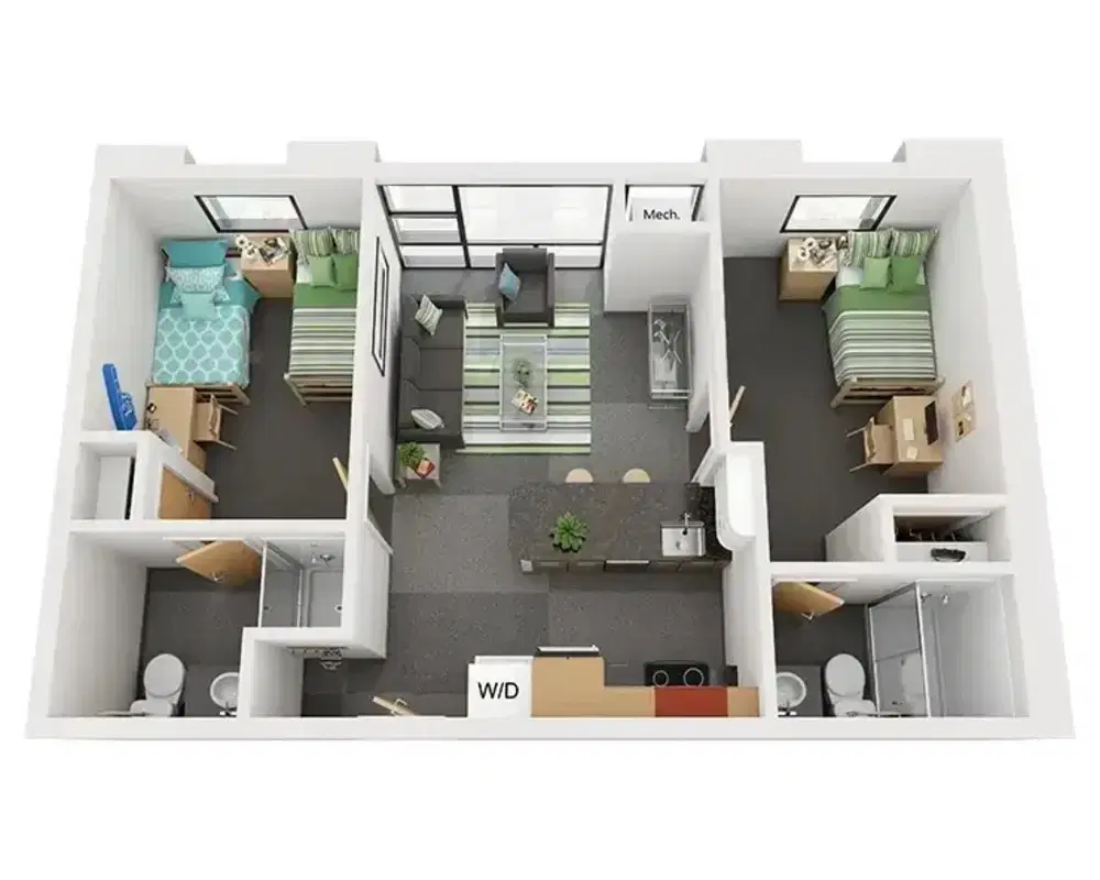 Z West, Ann Arbor – 2 Bed 2 Bath | B1 Alt2