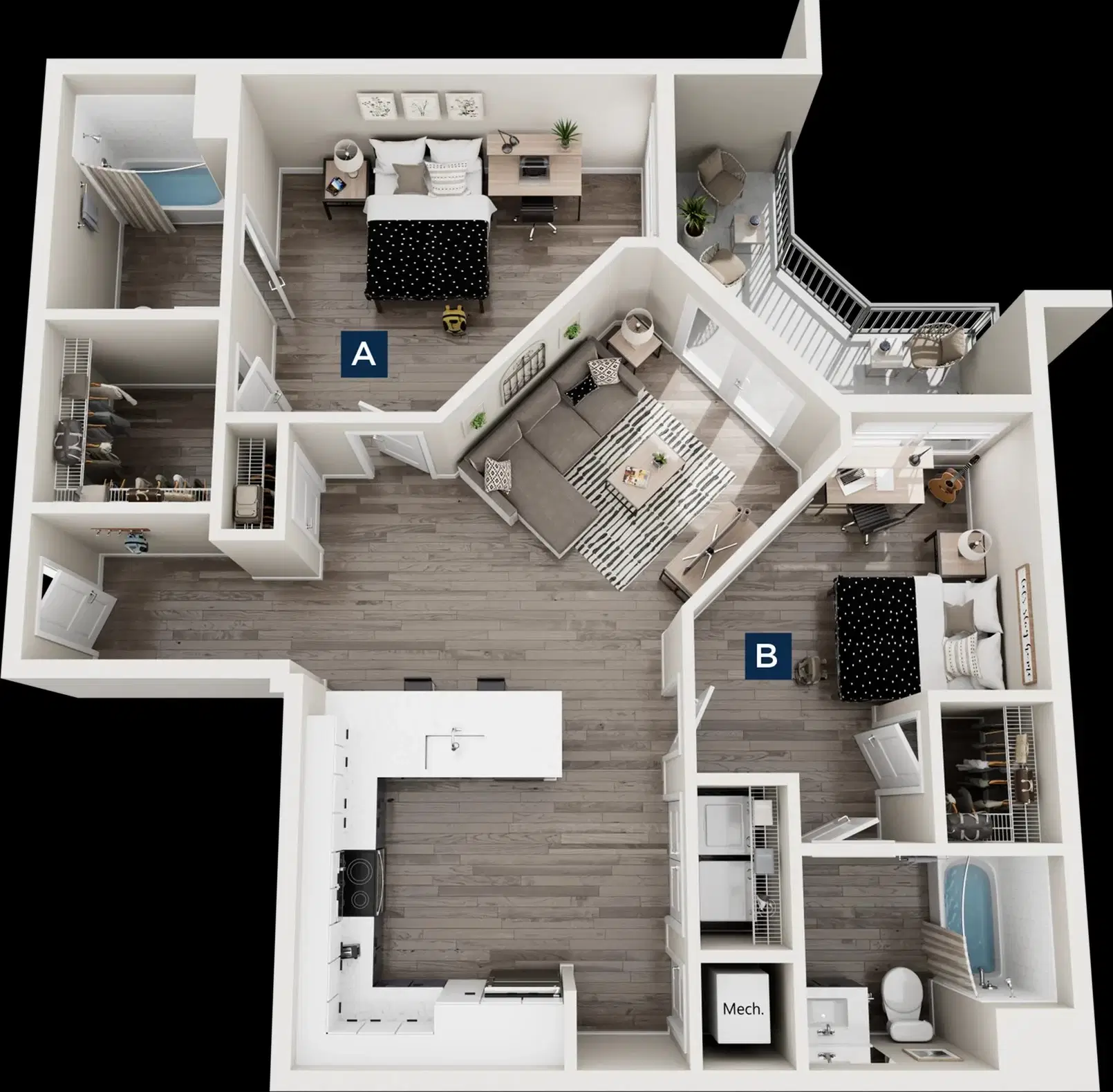 Standard Four Corners, Mansifeld – 2 Bed 2 Bath | Boxelder I - Balcony