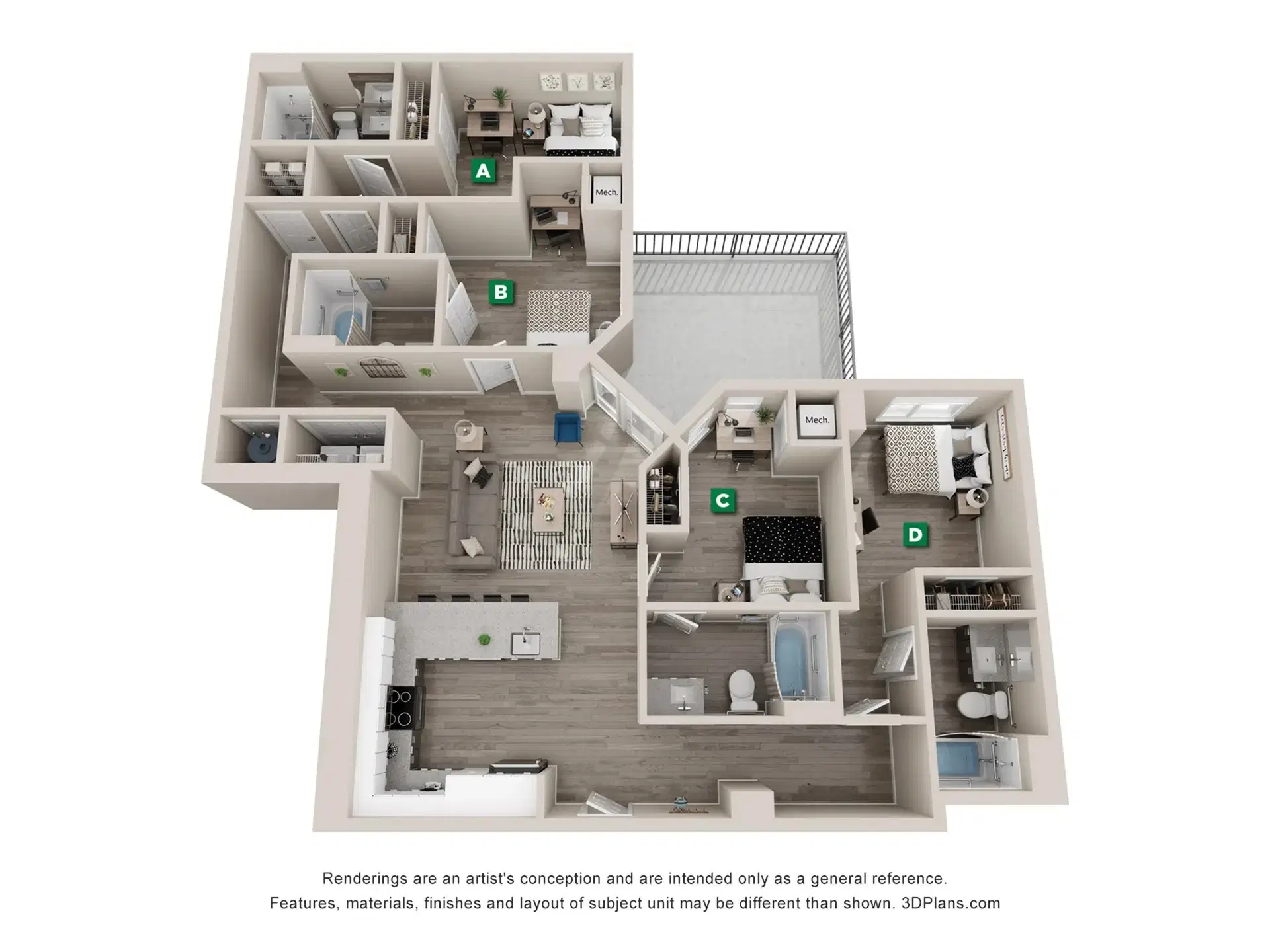 The Standard Eugene, Eugene – Room in a 4 Bed 4 Bath | Dove - 4x4