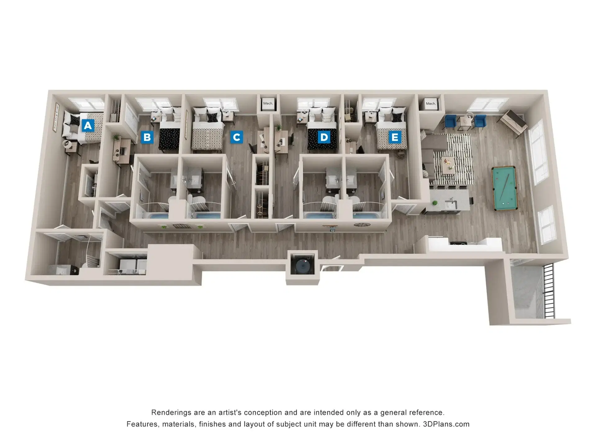 The Standard Eugene, Eugene – Room in a 5 Bed 5 Bath | Foxtail - 5x5