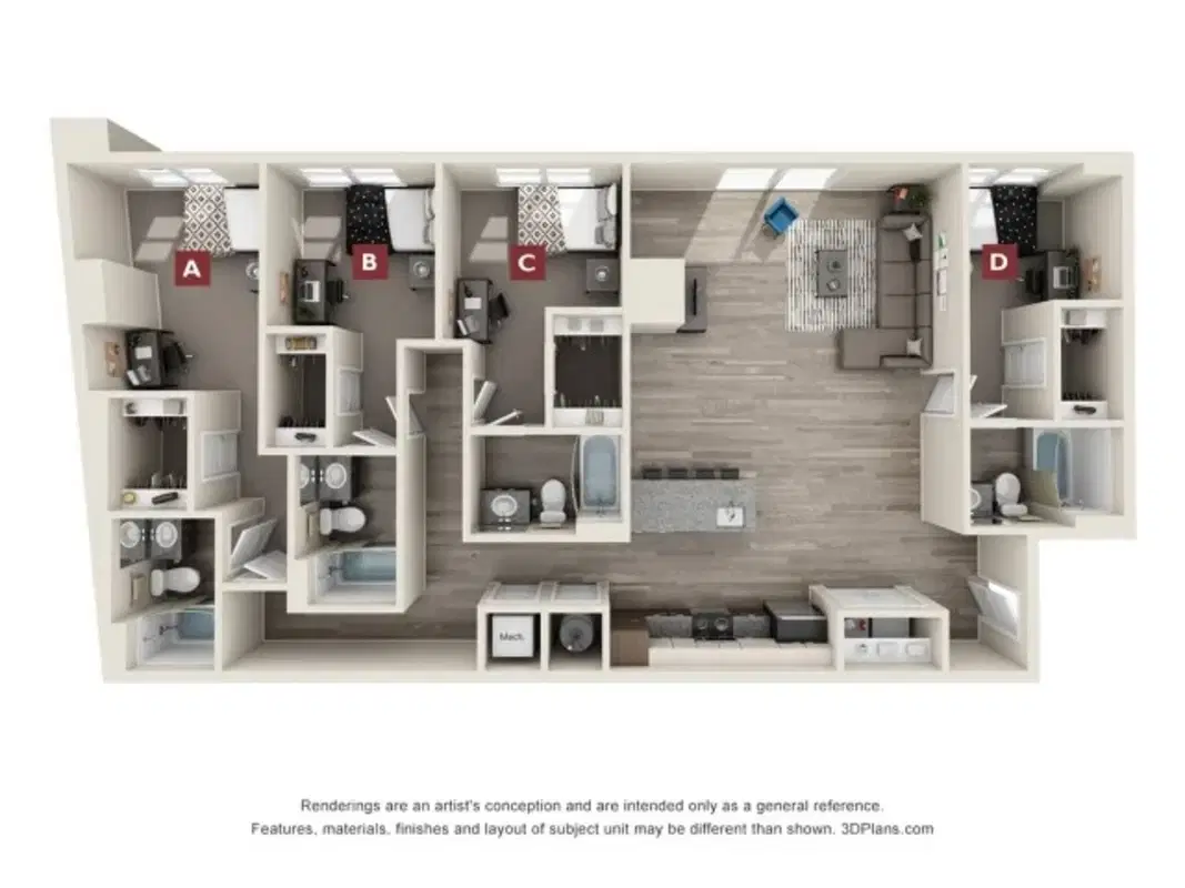 The Mark Atlanta, Atlanta – Room in a 4 Bed 4 Bath | The Ponce 4x4