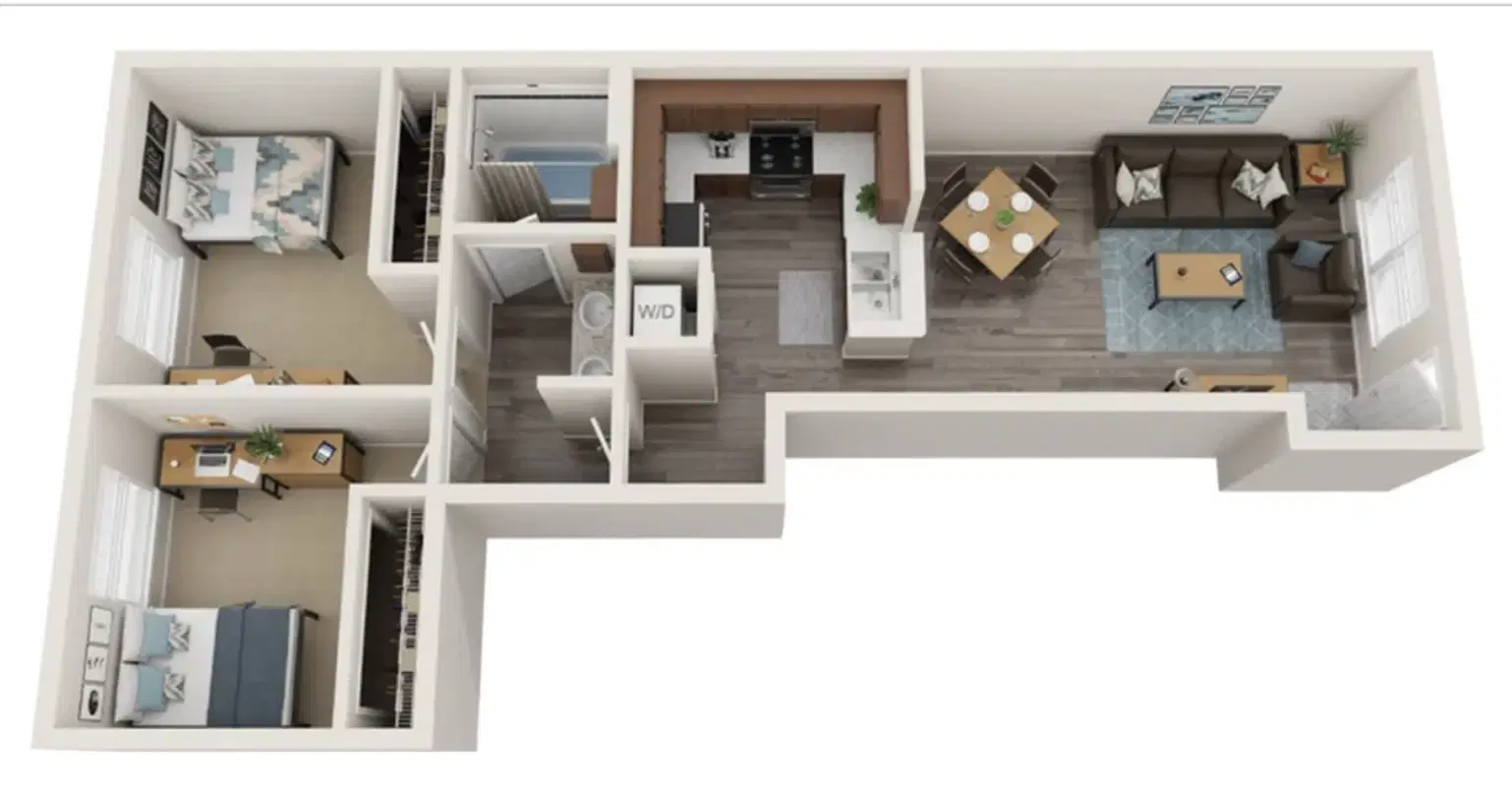 Commons At Knoxville, Knoxville – Room in 2 Bedroom 1 Bathroom | B1 Renovated