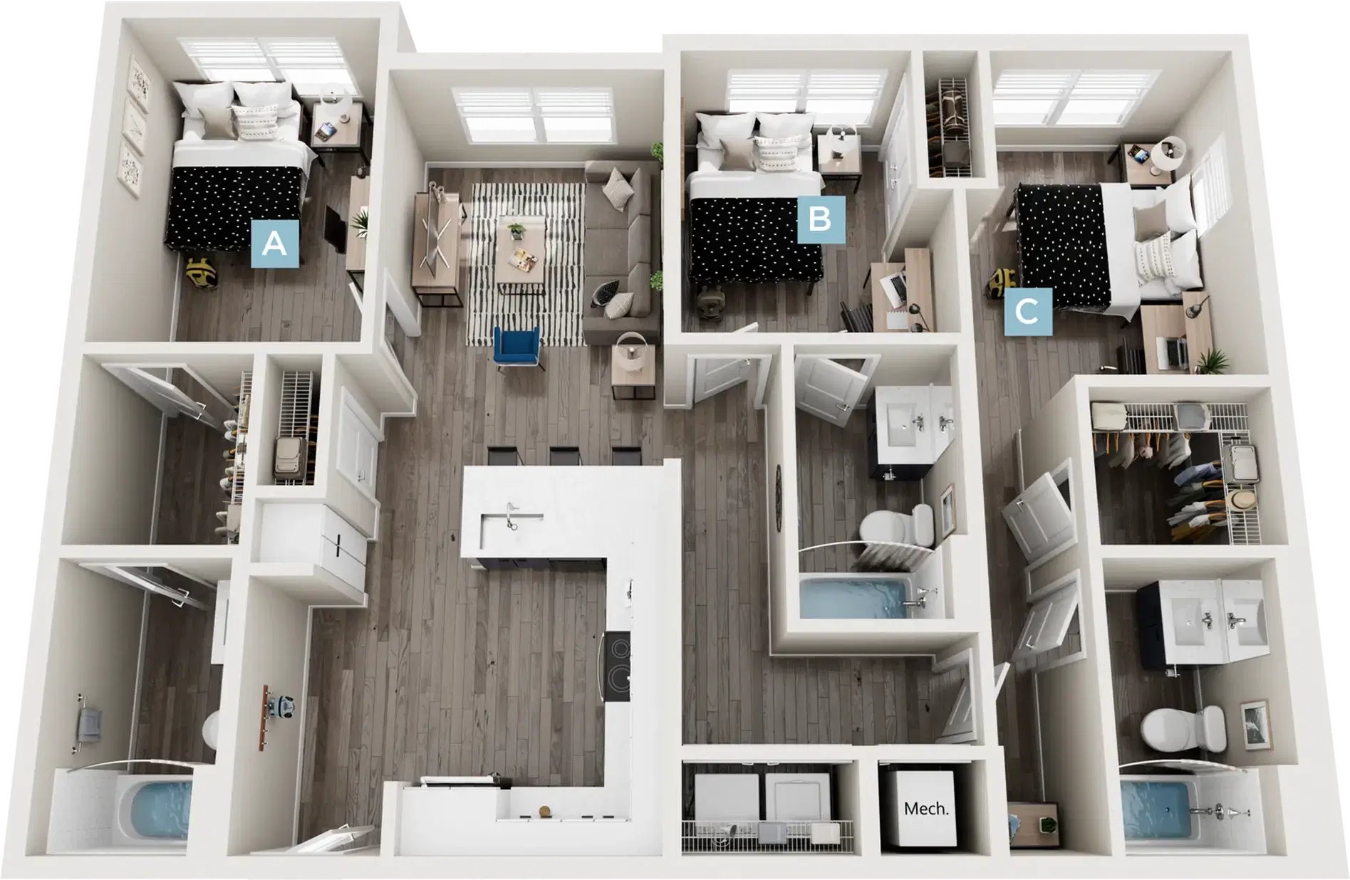 Standard Four Corners, Mansifeld – 3 Bed 3 Bath | Cedar II