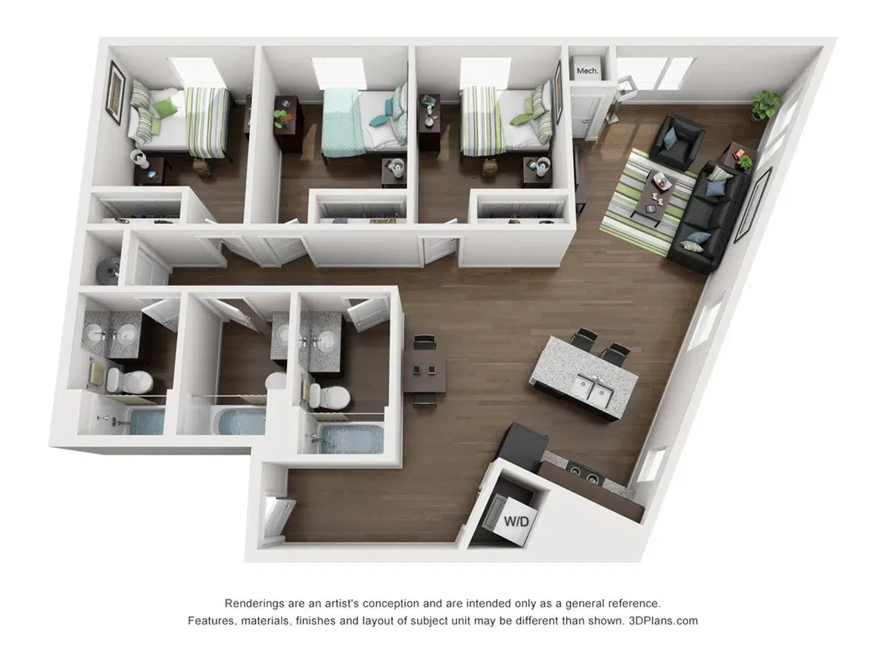 The Arrow, Minneapolis – Room in 3 Bedroom 3 Bathroom | 3.3C