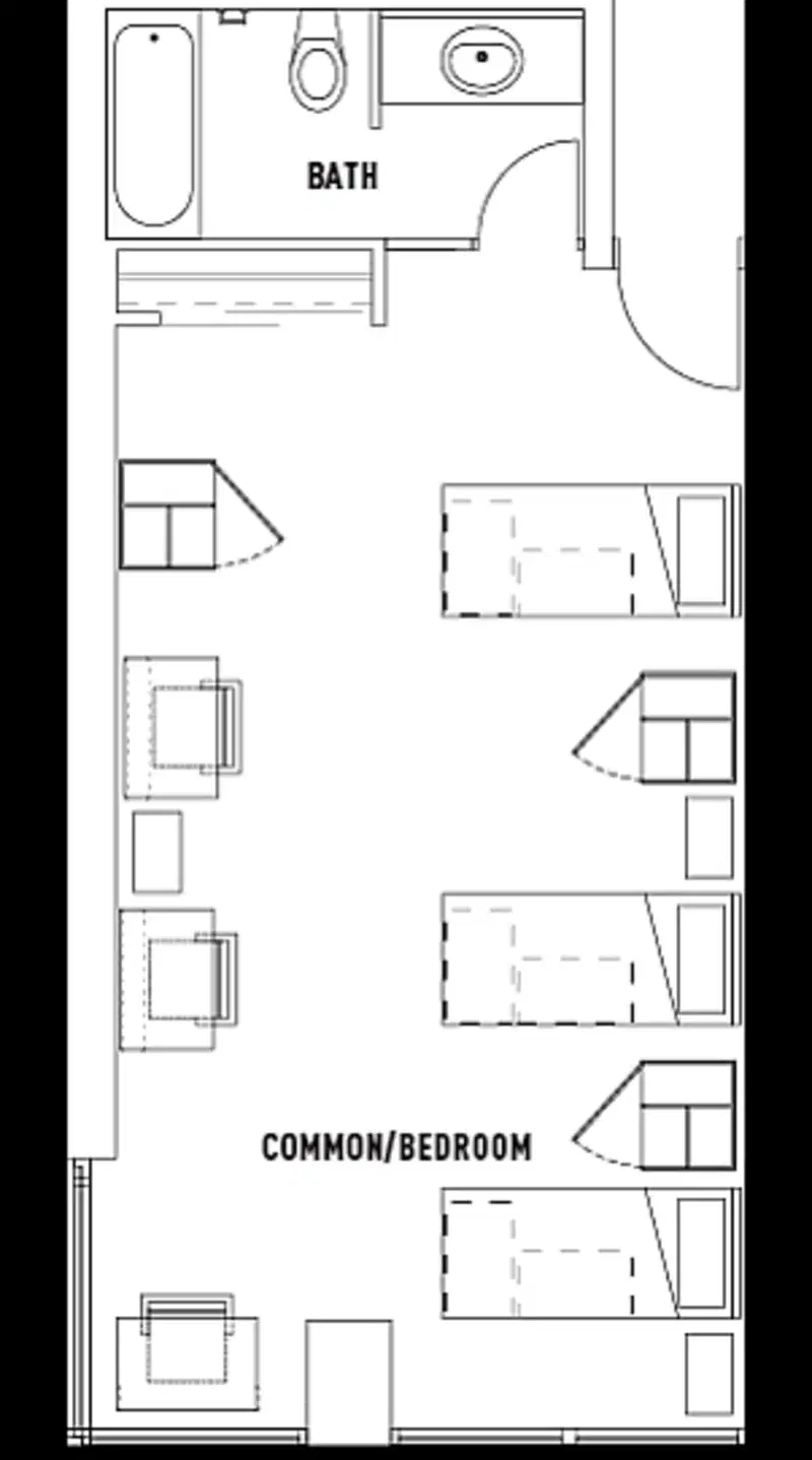 Campus1 MTL, Montreal – 1 Bed 1 Bath | Shared Triple