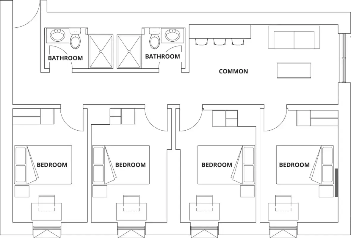 CampusOne, Toronto – Room in a 4 Bed 2 Bath | Standard A