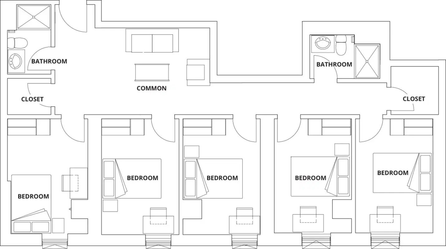 CampusOne, Toronto – Room in a 5 Bed 2 Bath | Standard