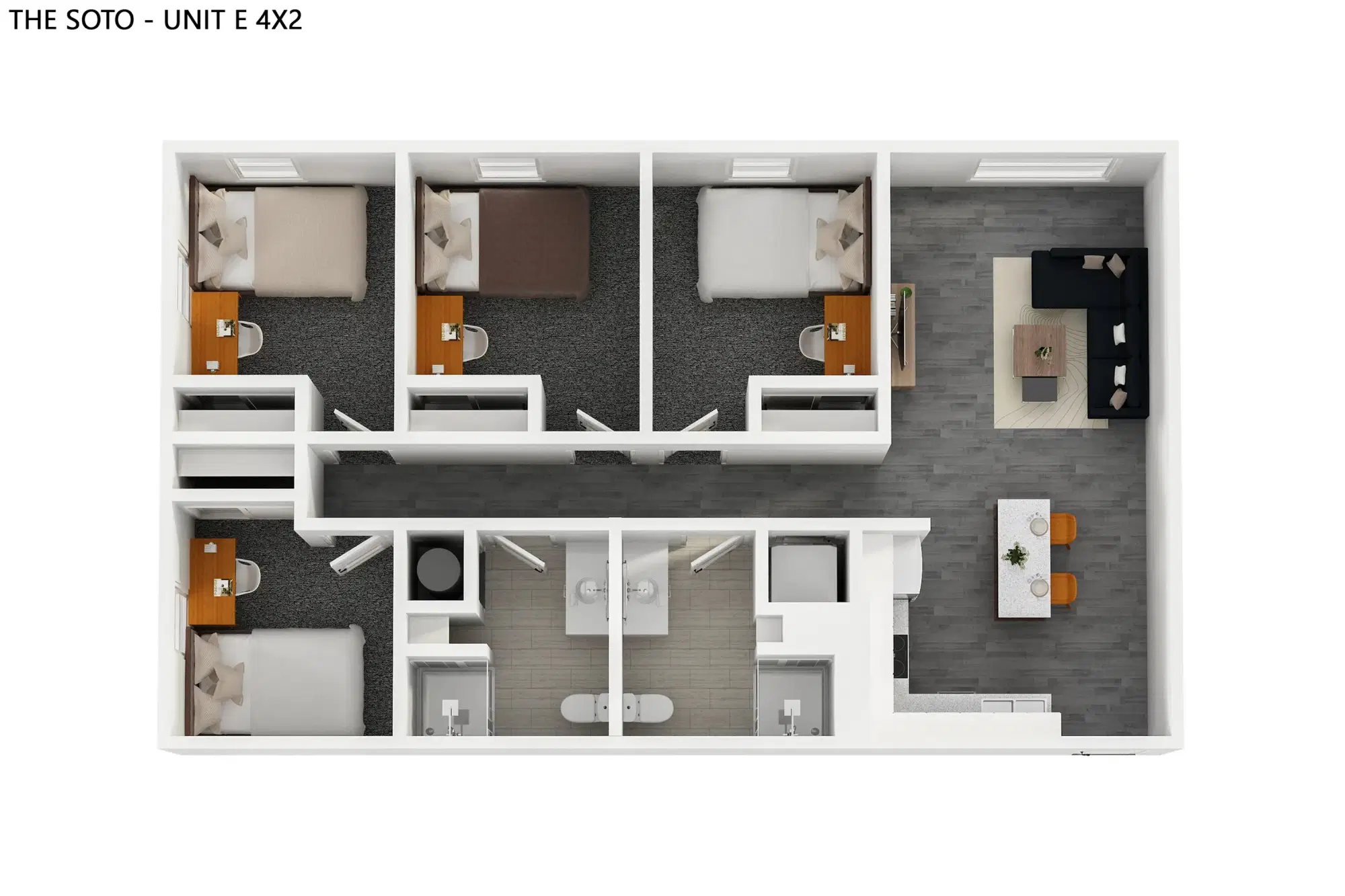 The Soto, Eugene – Room in a 4 Bedroom 2 Bathroom | E4x2