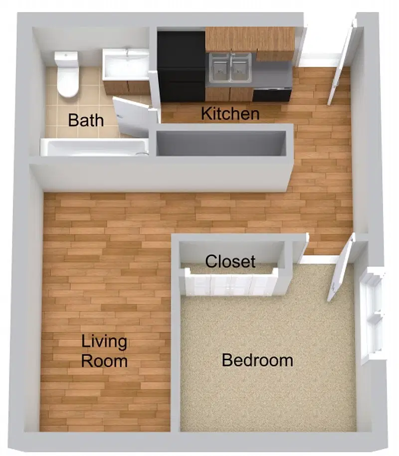 The Edge at 1815 Apartments, Mount Pleasant – 1 Bedroom 1 Bathroom