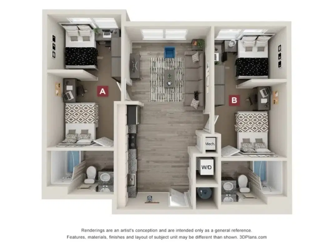 Yugo Echelon, State College – Room in a 2 Bedroom 2 Bathroom - Birch B2B