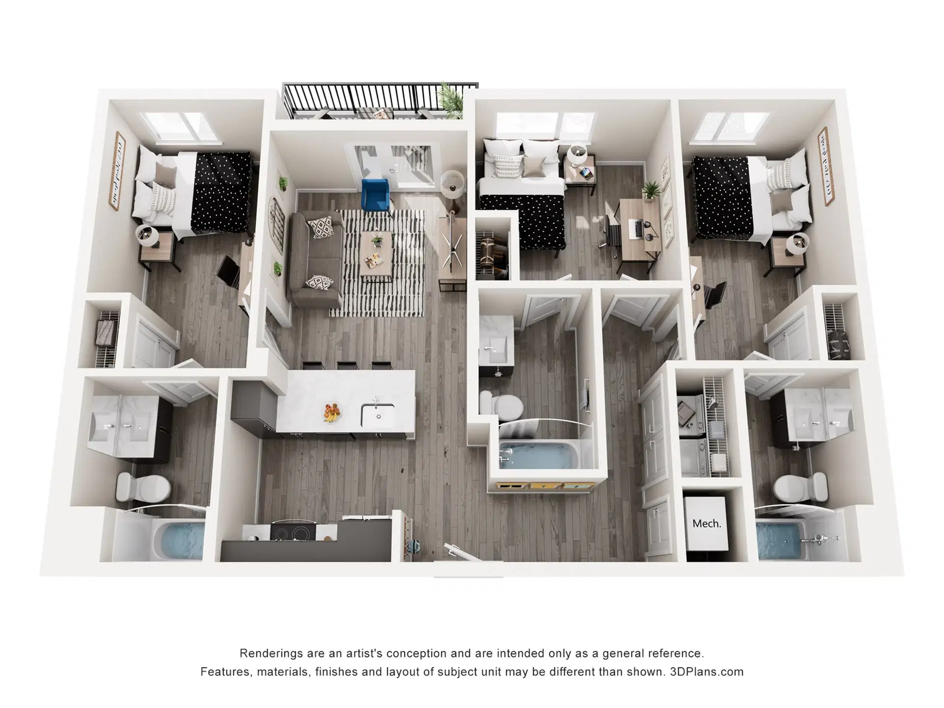 The Standard Los Angeles, Los Angeles – Room in 3 Bedroom 3 Bathroom | Chastain B