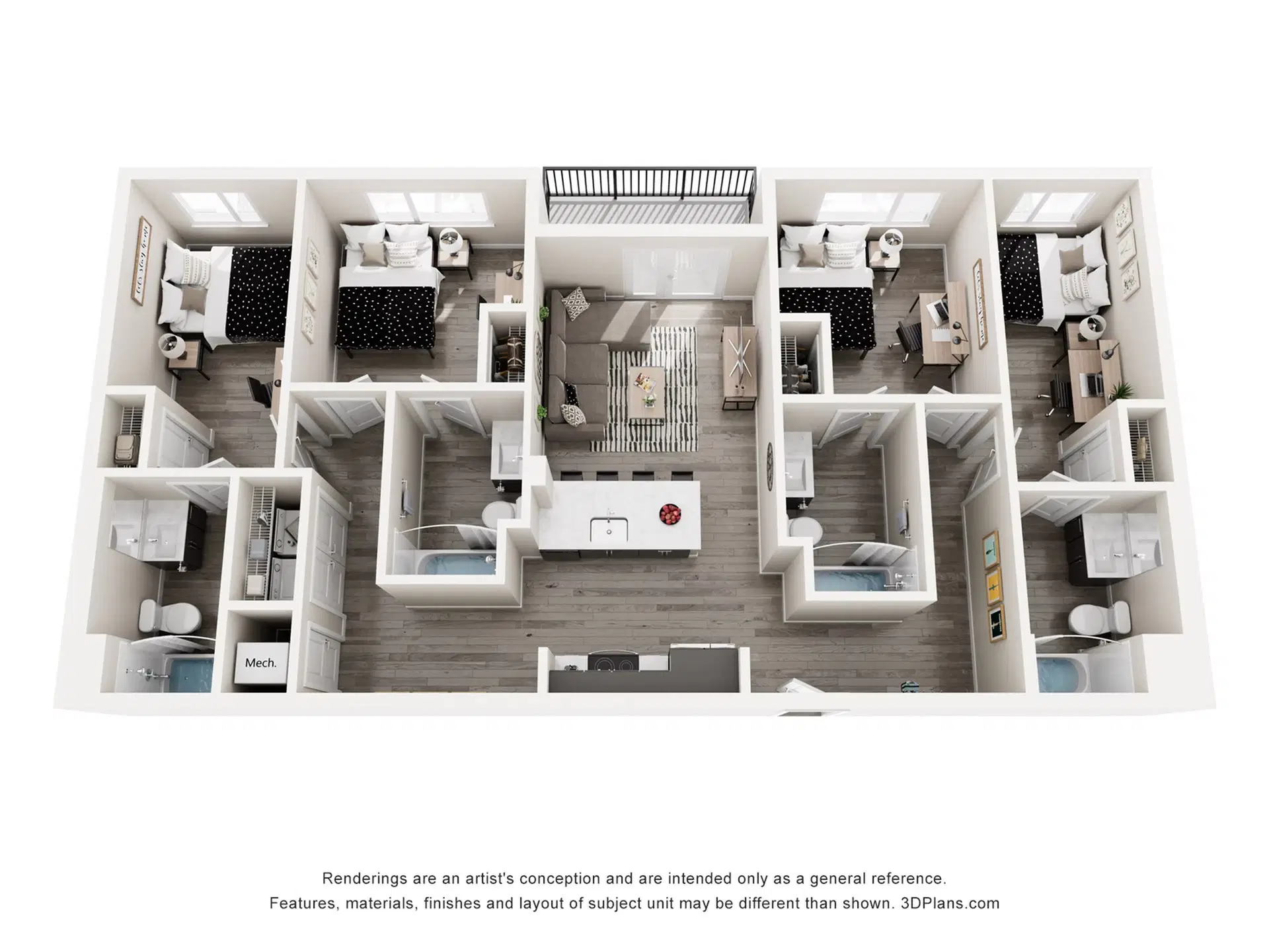 The Standard Los Angeles, Los Angeles – Room in 4 Bedroom 4 Bathroom | Derby B