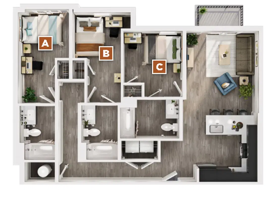 The Standard Syracuse, Syracuse – Room in 3 Bedroom 3 Bathroom | Chelsea