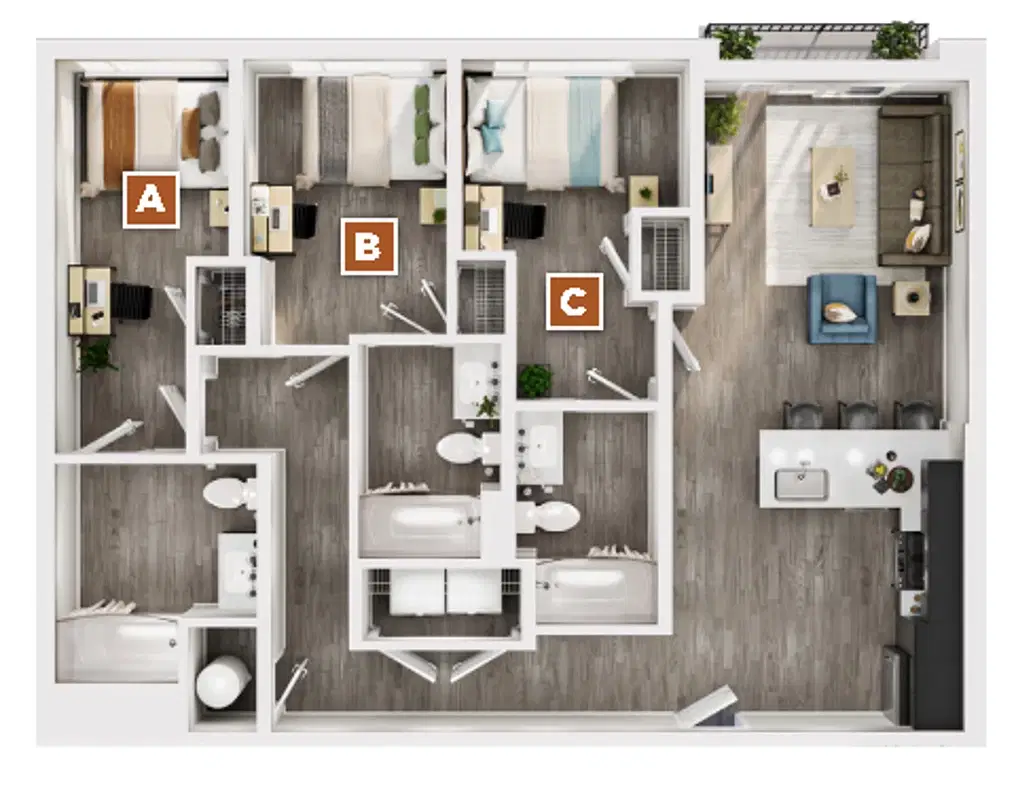 The Standard Syracuse, Syracuse – Room in 3 Bedroom 3 Bathroom | Coventry
