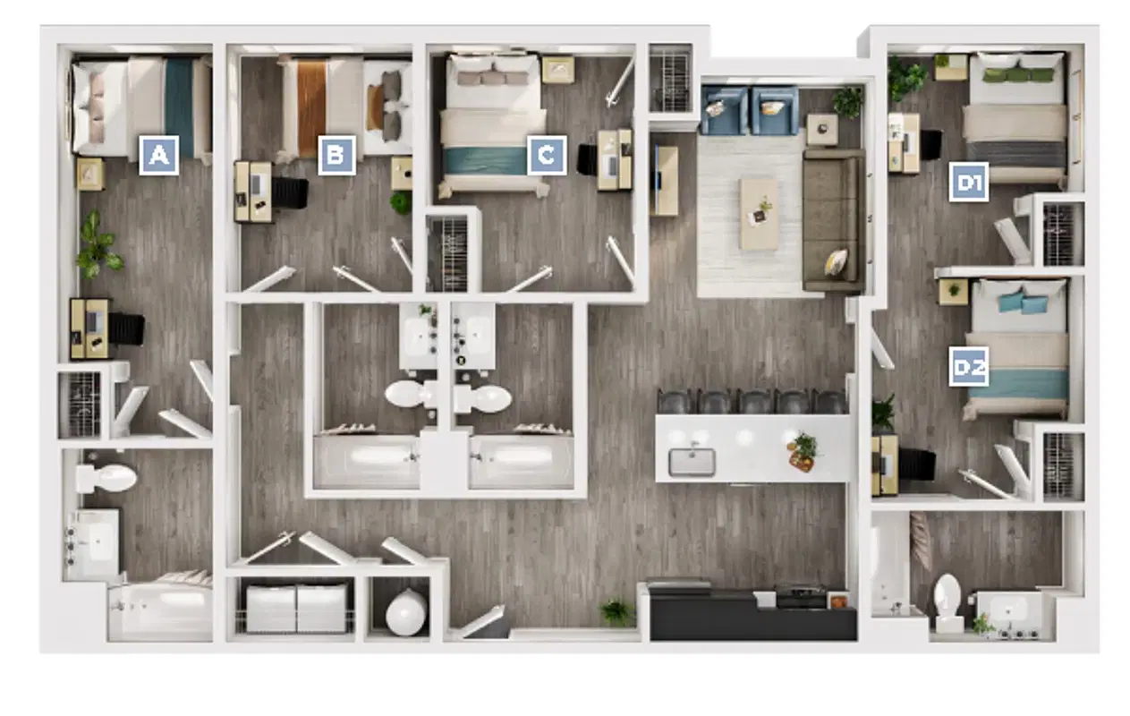 The Standard Syracuse, Syracuse – Room in 4 Bedroom 4 Bathroom | Hamlet 1