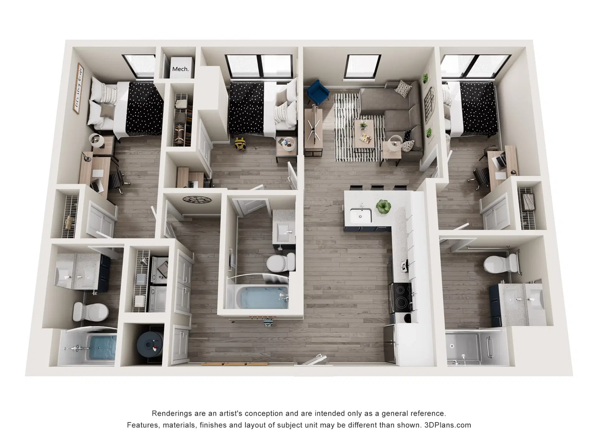 The Mark Philadelphia, Philadelphia – Room in 3 Bedroom 3 Bathroom | Kater