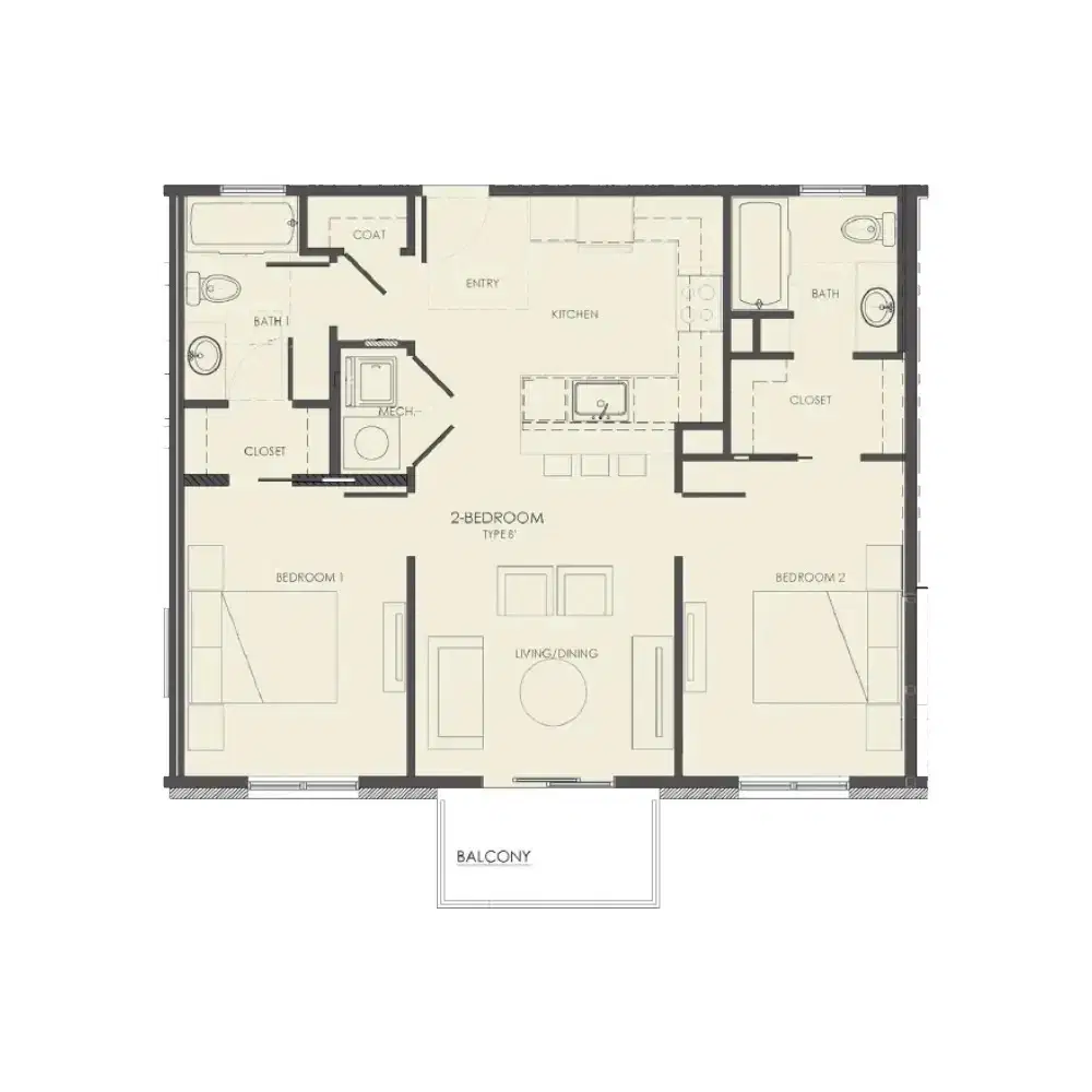 Lincoln Tower, Bloomington – 2 Bed 2 Bath