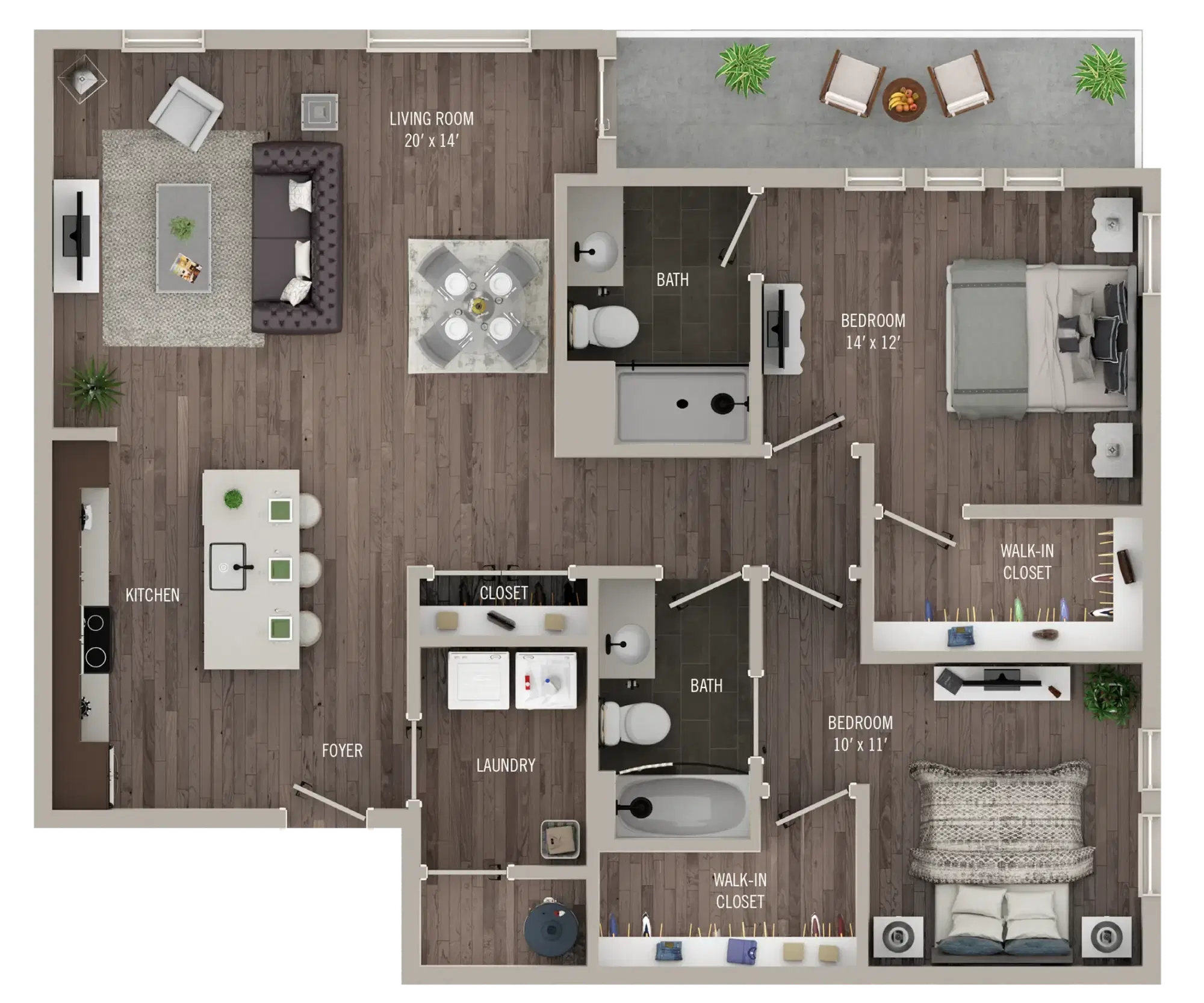 Library Park III, Columbus – Library Park III | C4-Private Terrace