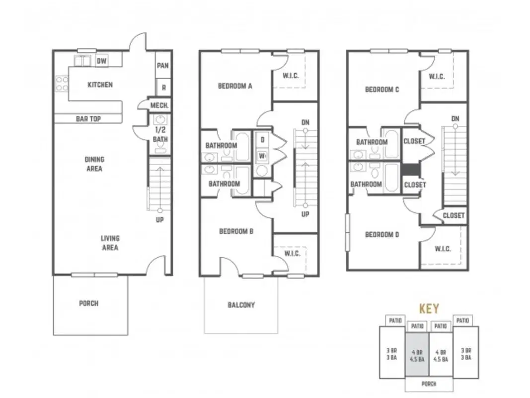 The Station, State College – Room in 4 Bedroom 4.5 Bathroom | Milledge 4 Furnished