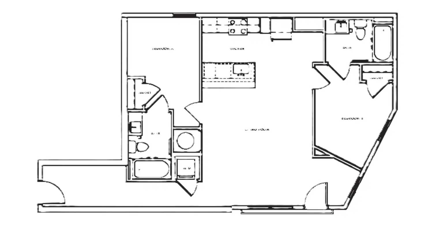 The Mark, Knoxville – Room in a 2 Bedroom 2 Bathroom | B10