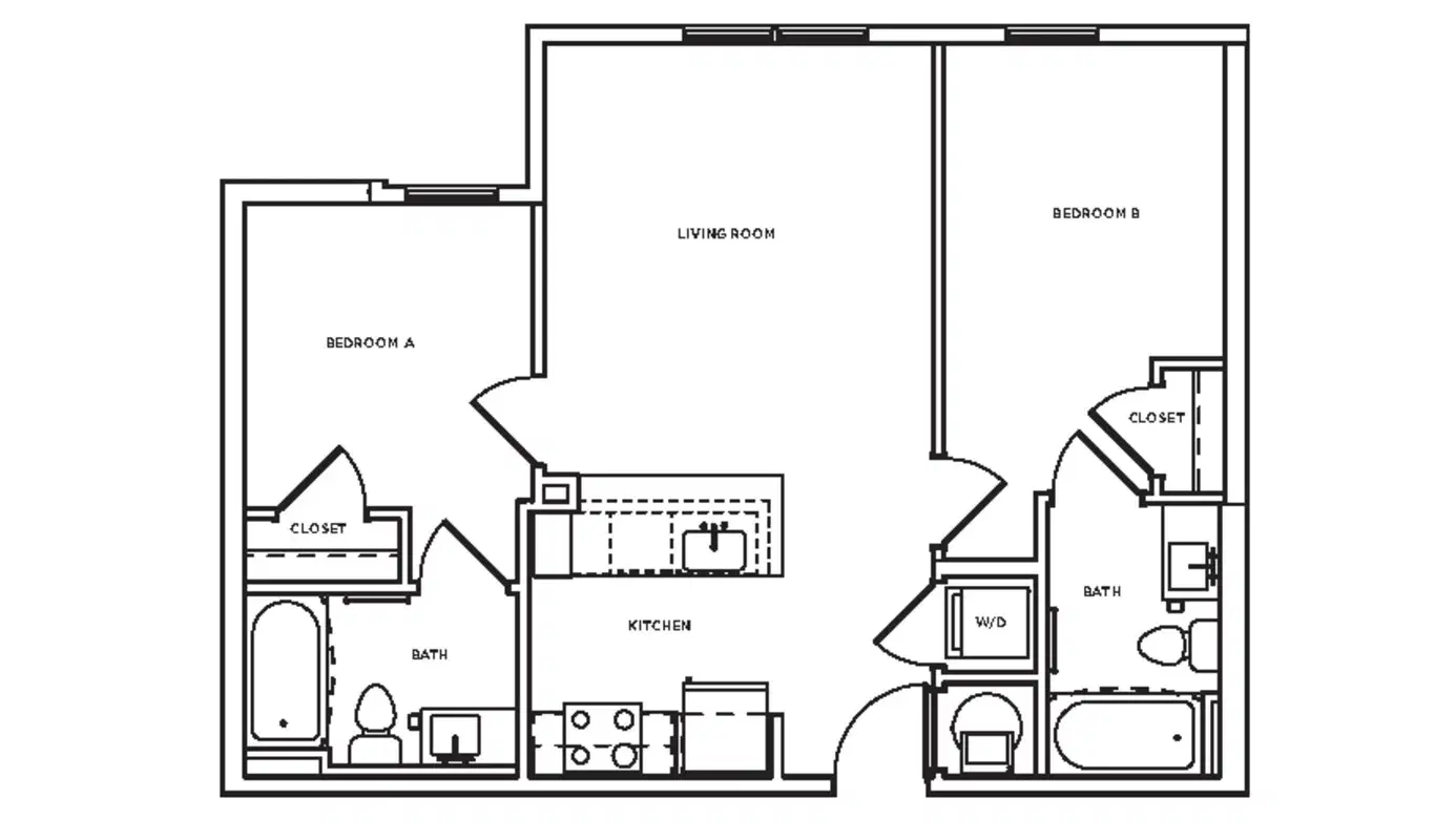 The Mark, Knoxville – Room in a 2 Bedroom 2 Bathroom | B9