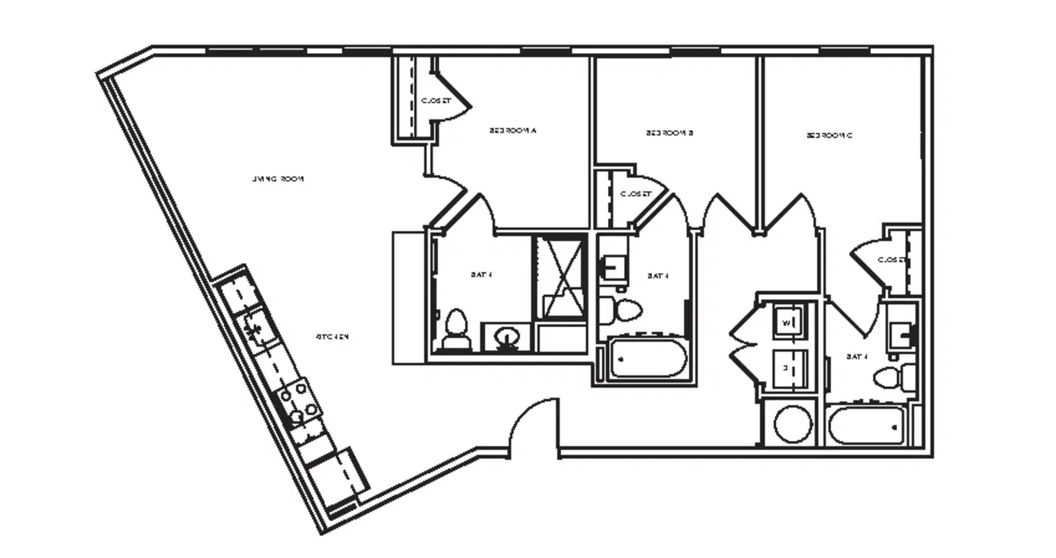 The Mark, Knoxville – Room in a 3 Bedroom 3 Bathroom | C4