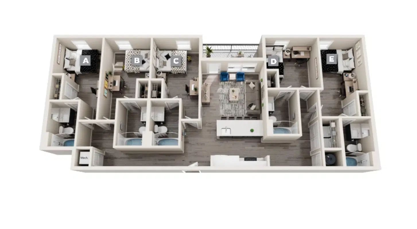 The Mark, Knoxville – Room in a 5 Bedroom 5 Bathroom | E1